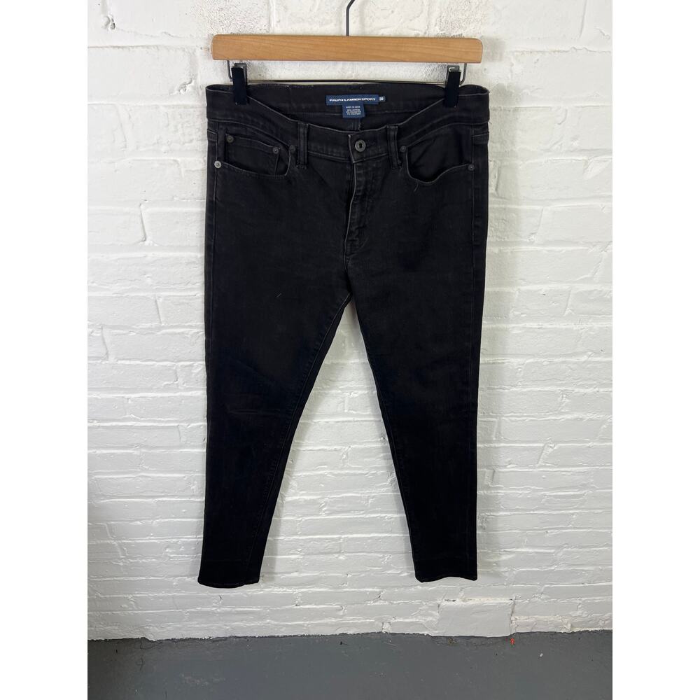 Ralph Lauren Sport Women's Low Rise Skinny Ankle Jeans Denim Black Size 30